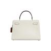 Coach Lane 32 Classic Fashion Leather Top Handle Clutch Shoulder Crossbody Bag Large Women bags White Dark-Brown C8210-IMTVF