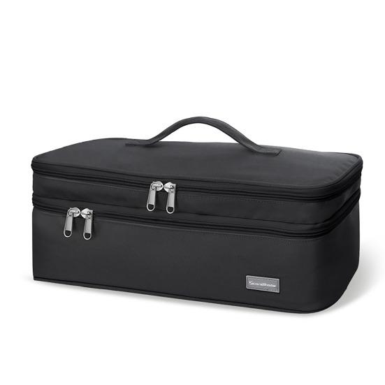 Hair Dryer Storage Bag Double Layers Large Capacity Portable Handle Zipper Solid Color Travel Women Hairdryer Accessories Organizer Carrying Case