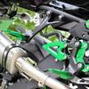 Защитные накладки на подножки и пятки motokano для Ninja 400 и Z400 (Все модели) (зеленый)