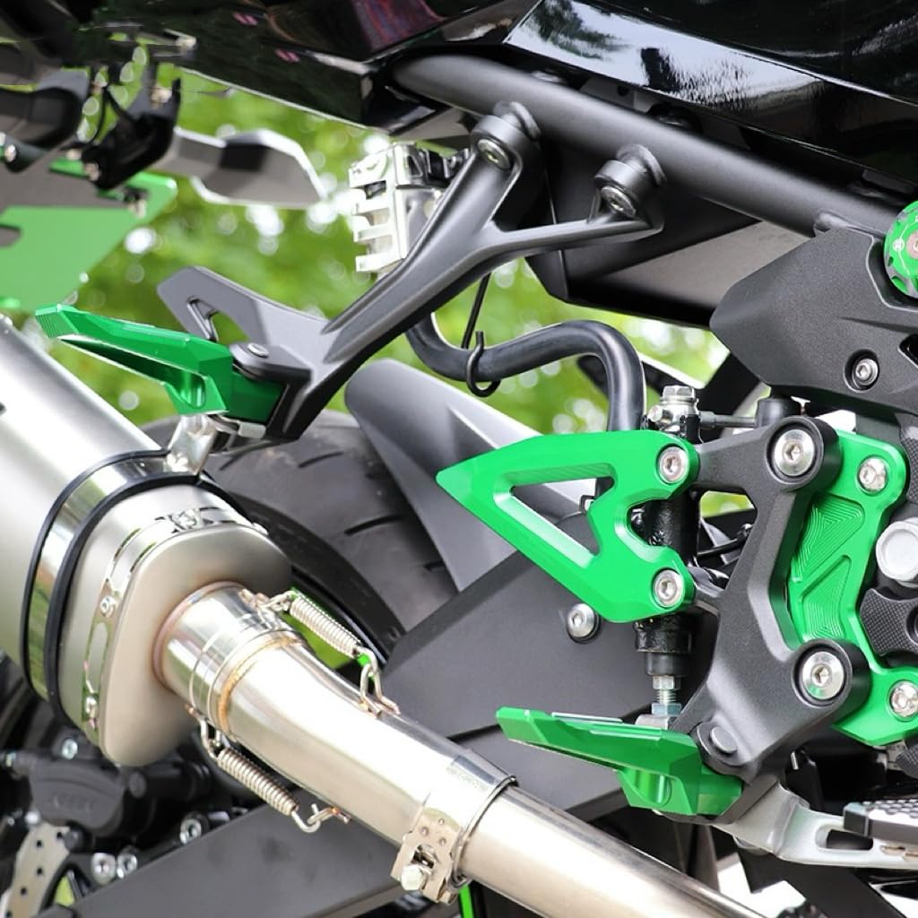 Защитные накладки на подножки и пятки motokano для Ninja 400 и Z400 (Все модели) (зеленый)