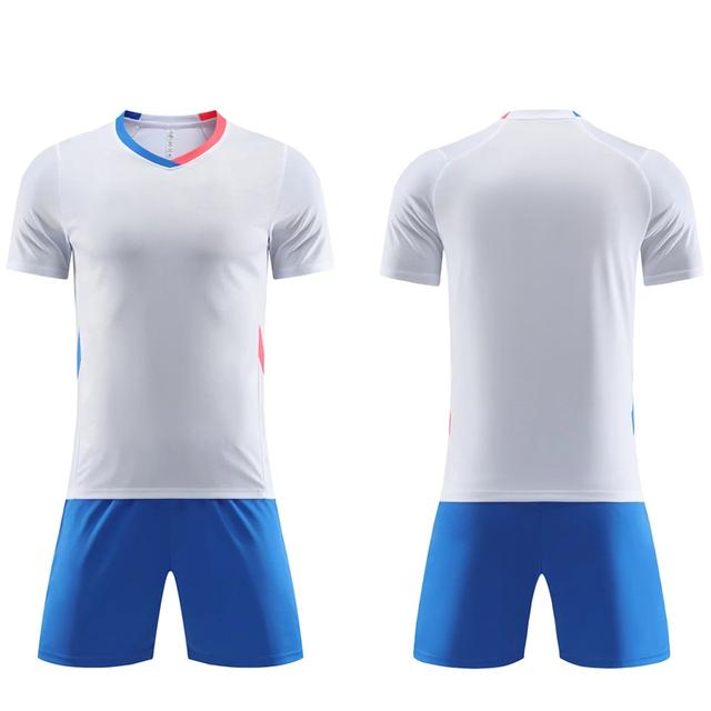 Мужской футбольный комплект из 100% полиэфирного волокна, дышащая ткань, профессиональная пустая спортивная одежда на заказ, удобный футбольный костюмNike