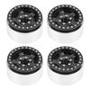4pcs RC Car Wheel Professional Aluminium Alloy Replacement RC Wheel Rims for 1 10 RC Cars Black