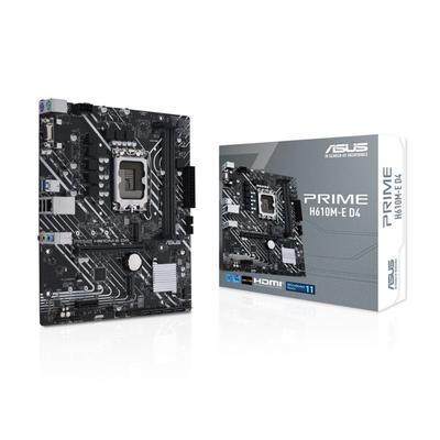 Материнская плата ASUS PRIME D4 с сокетом LGA1700 H610 DDR4, совместимая с процессорами Intel 12-го поколения, авторизованный японский дистрибьютор H610M-E mATX, 14-го, 13-го,