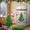 Magnetic Christmas Tree Fridge Stickers With Santa And Reindeer For Refrigerator Metal Door Home Kitchen Office Wall Decoration