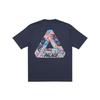 Palace FW21 Tri-Sticker Pack Graffiti Print Round Neck Short Sleeve T-Shirt Unisex Tops Navy P21TS107