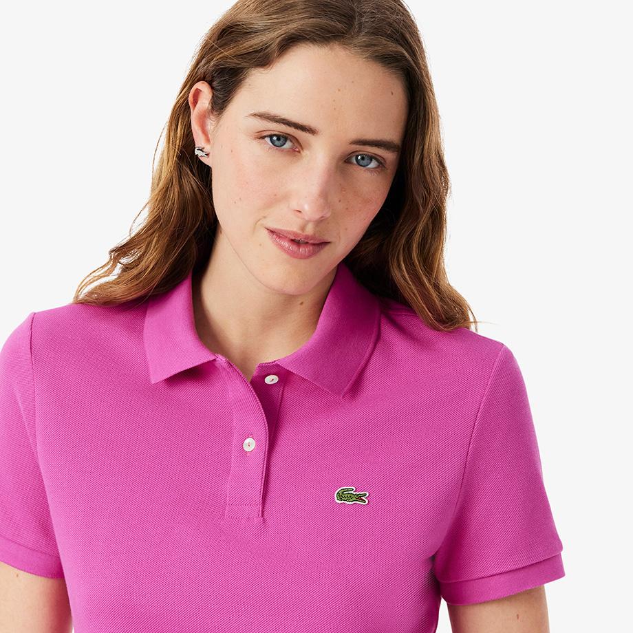Lacoste Женская рубашка-поло с 2 пуговицами, классический крой PF7839-55GI1L