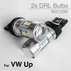 2pcs T20 7443 W21/5W 6500k LED SMD White DRL Turn Signal Tail Light Bulb Indicators Lights For VW Up For Seat Mii