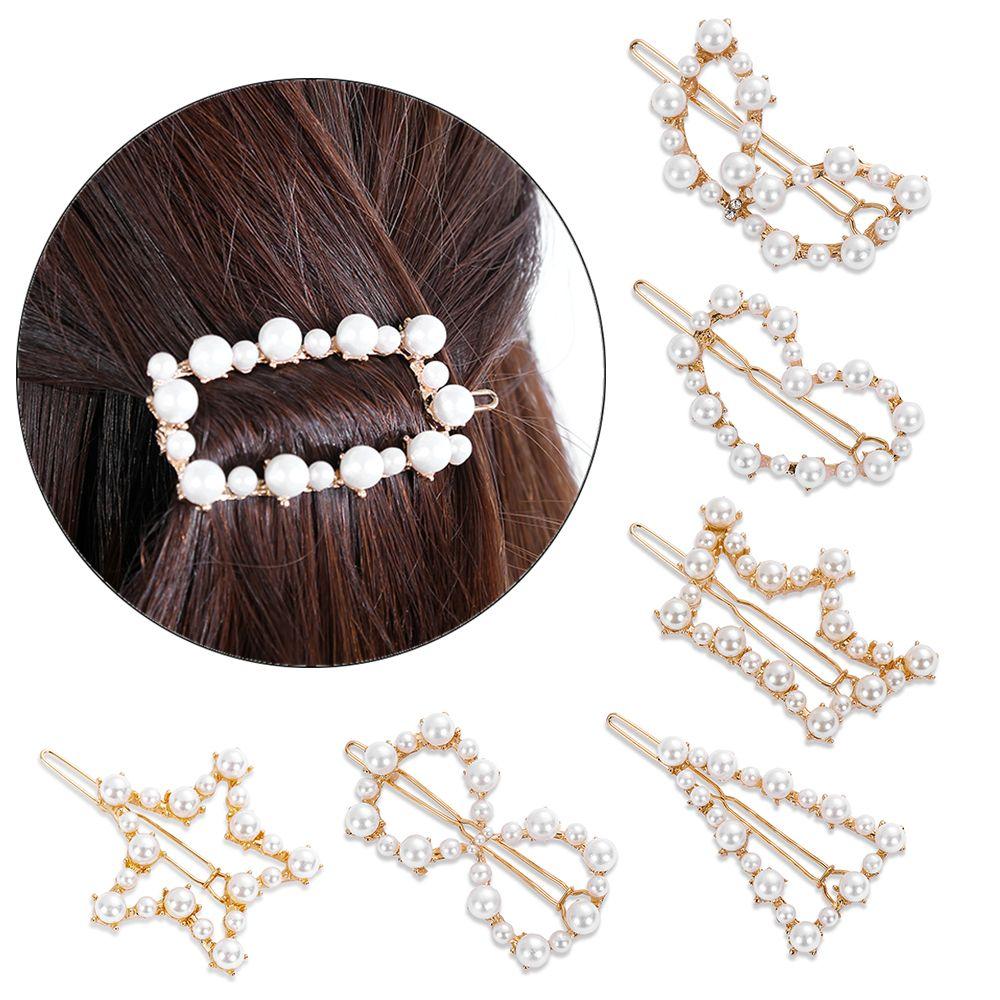 Ladies Girls Hair Styling  Headwear Barrettes Hairgrip Hair Clips Women Pearls Hairpins