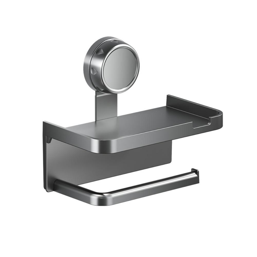 Double Layer Bathroom Paper Holder Suction Cup Toilet Paper Rack Tissue Holder  Bathroom