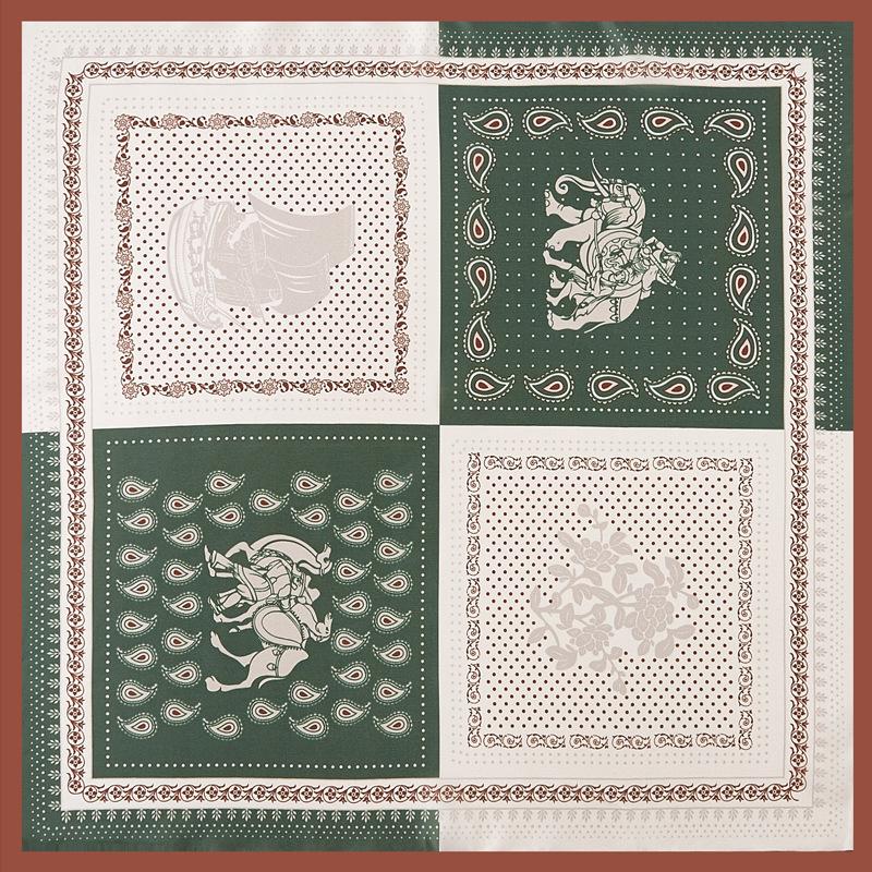 Маленький квадратный шарф, женский весенний новый шелковый атласный шелковый шарф с принтом, шаль на шею, подарок, мода