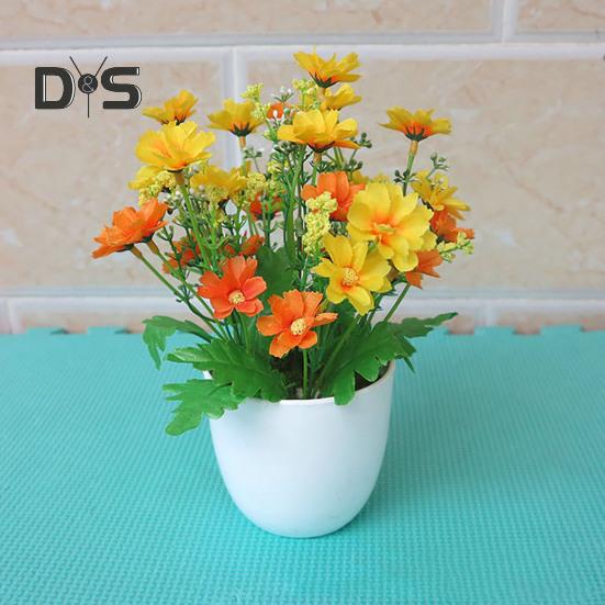 Искусственный цветок в горшке Декор для вечеринки Пластиковый DIY Искусственный цветок в горшке