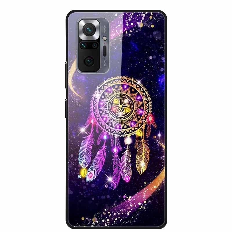 Цветная закаленная стеклянная крышка для чехла Xiaomi Redmi Note 10 Pro, жесткий противоударный Funda для чехлов Redmi Note10 / Note 10Pro, корпус