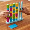 Сортировка по цвету и stacking-игрушки с карточками с узорами Радужные строительные блоки Игра на складывание 2-4 игрока для путешествий Семейная вечеринка