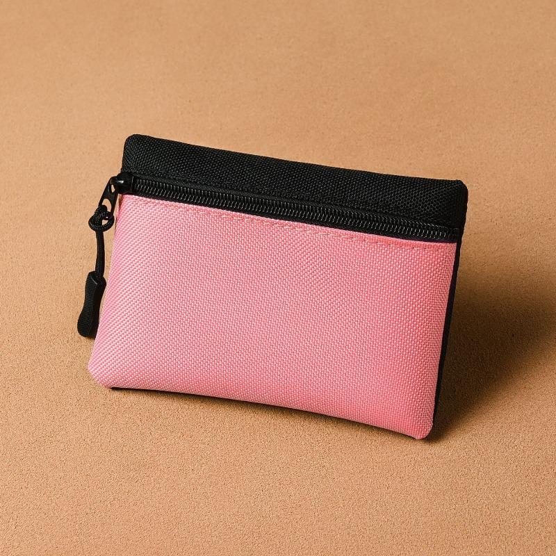 Мини-мешочек для мелочи, простой и портативный, высококачественный тканевый органайзер, на молнии, маленький кошелек, отделение для карт, детский кошелек для монет для студентов.