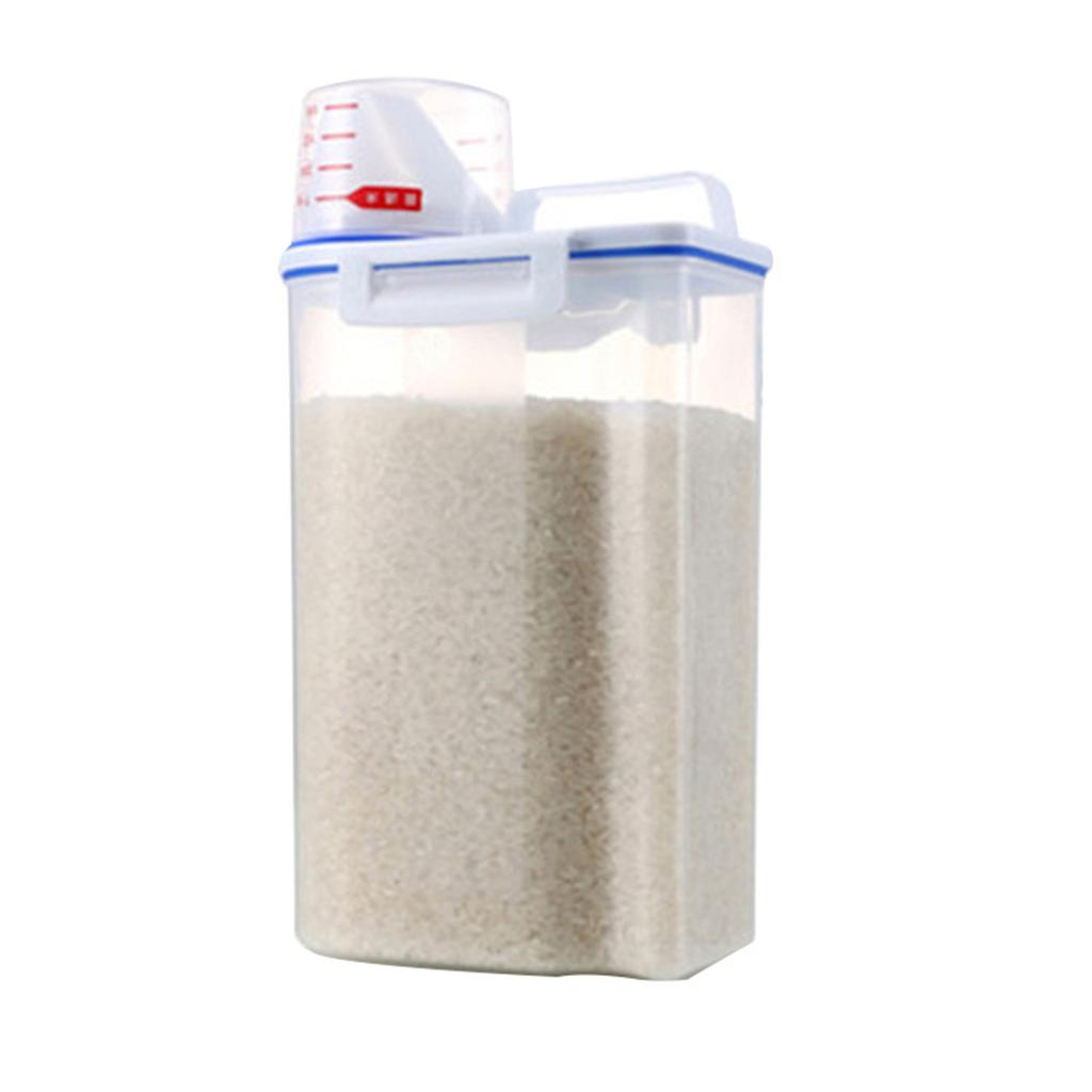 Plastic Transparent Tank, Rice Storage Barrel, Household Food Container Grain Storage Box For Oatmeal, Grain, Cereal, Pasta