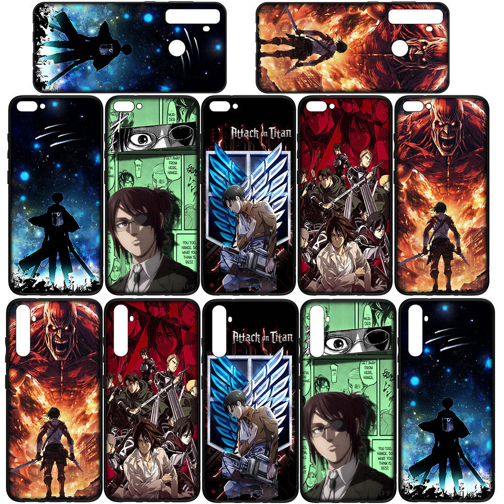 Чехол для телефона Samsung Galaxy S25 S24 S23 iPhone 16 15 Xiaomi Redmi Note 14 13 12 16E X Pro Max OPPO Moto Eren Jaeger Anime Levi Attack On Titan Cover