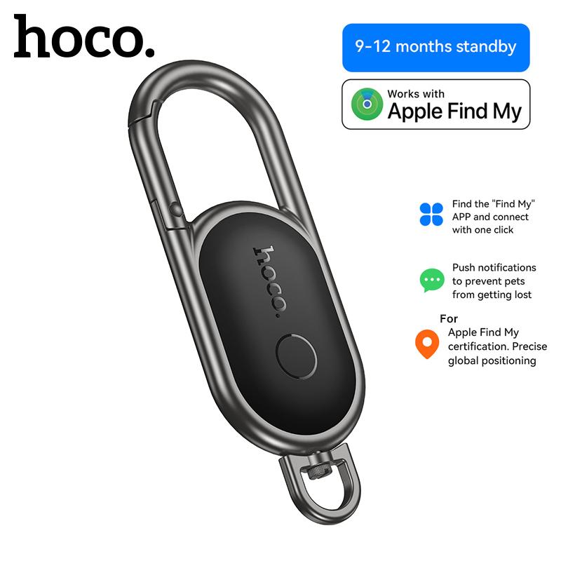 HOCO Умный брелок-трекер с позиционированием Дизайн брелка Работает с приложением IOS Find My Противопотерянный Цинк-сплав GPS-трекер для ключей