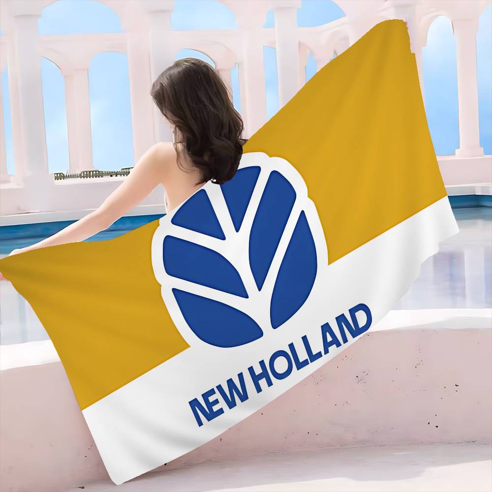 New Holland Logo Beach Towel Colorful Bath Towels for Girl Microfiber Quick Dry Sand Free Beach Yoga Spa Gym Pool