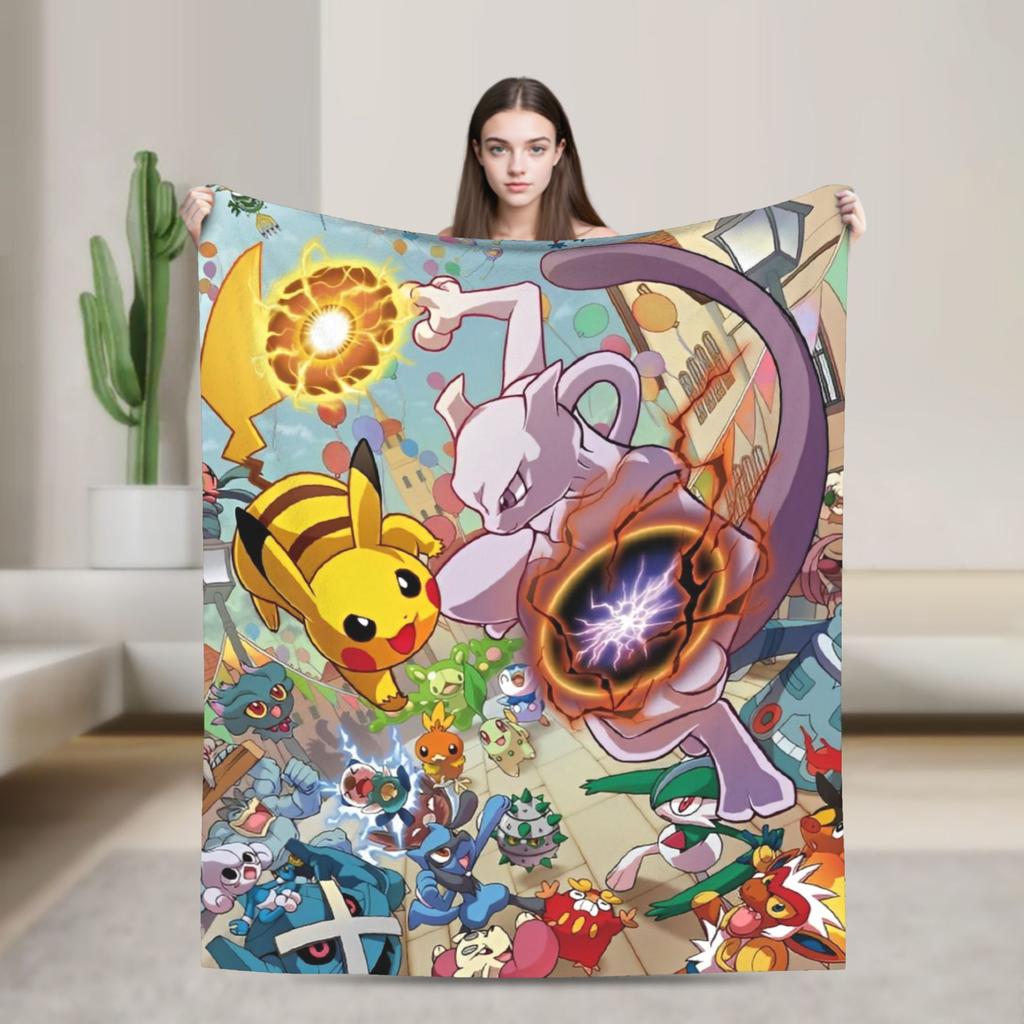 Cool Dragon Charizard Cartoon Blanket Velvet Air Conditioning Poke-Mon Portable Soft Throw Blanket for Bedding Couch Rug Piece