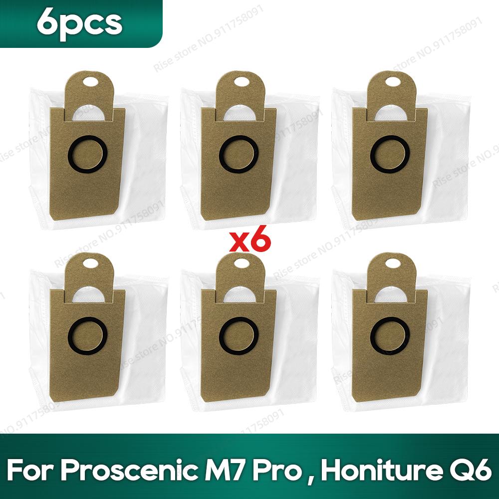 Compatible For Lenovo t1s Pro Proscenic M7 Pro, Honiture Q6 Accessories Robot Vacuum Roller Brush Hepa Filter Rag Dust Bag Parts