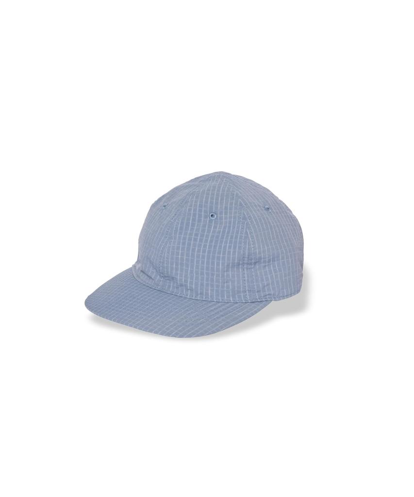 Snow Peak KASURI Ripstop Cap, Kasuri-Patterned, Ripstop Fabric, LIGHT BLUE