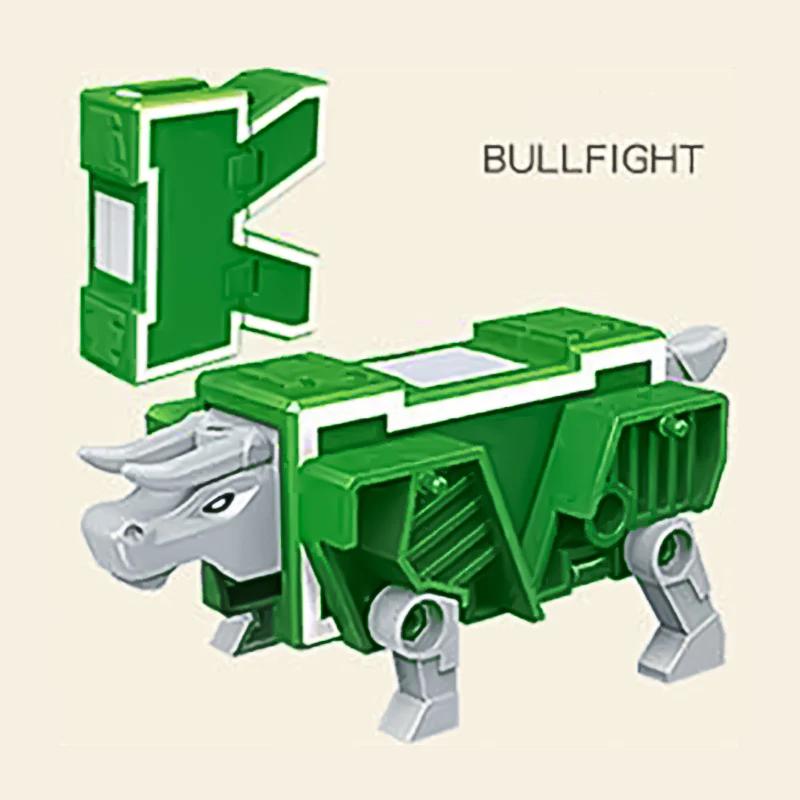 Новые обучающие игрушки 26 букв Изучаемые слова Трансформируемые Собираемые Роботы Алфавитные игрушки Для детей Подарки Учись Играй Робот-игрушка