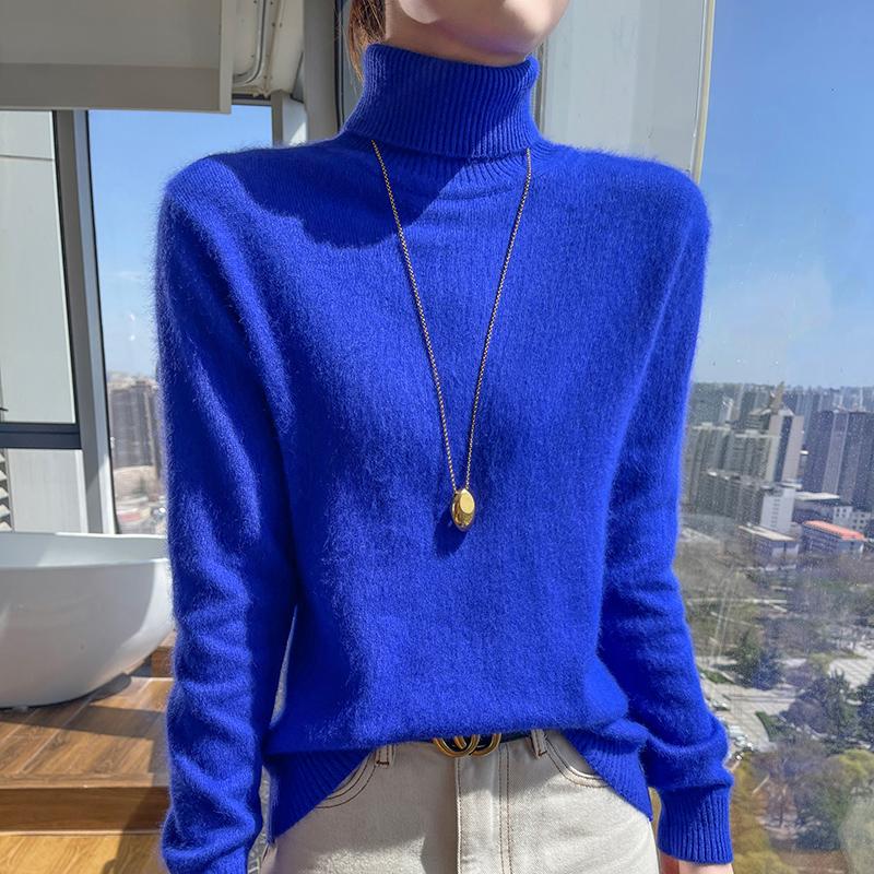 Женский кашемировый свитер Qinghe кашемир 30% кашемир 30% норка 30% шерсть 10% нейлон Женский осенне-зимний толстый кашемировый свитер мягкий и теплый