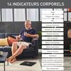 TEFAL Balance connectée, 14 indicateurs corporels, Application connectée, Capacité 180 kg, Plateau en verre 32x32 cm BM9670S1