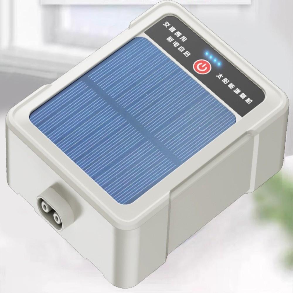 Солнечный кислородный насос с USB-зарядкой, Ультратихий, Водонепроницаемый, Кислородный насос для рыбалки 2-4 л/мин, Автоматический аэратор для аквариума