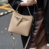 Genuine Leather Bucket Bag Versatile Shoulder Bag High-end Casual Crossbody Bag