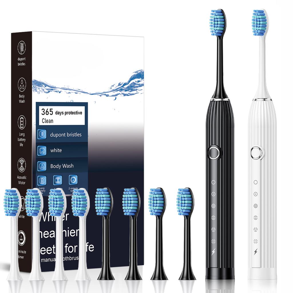 Smart Electric Toothbrush Adult Rechargeable Fully Automatic Soft Brush Family Combination Double Set Cleaning Toothbrush