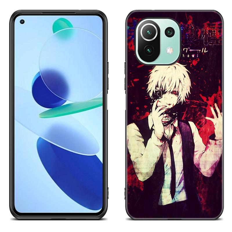 Чехол для телефона с аниме «Токийский гуль» для Xiaomi Mi 11 Lite NE 11i 10T 11T Pro A2 A3 Lite POCO F3 M3 M4 C31 X3 Pro NFC GT, черный чехол