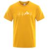 Mountain Ecg T Shirt Summer Men Women Short Sleeve T-Shirt Funny Harajuku Clothing Electrocardiogram Tshirt