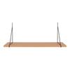Wall Shelf 80x29x31 Cm Natural Decor and Black Metal