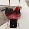 Повседневная нейлоновая клетчатая сумка через плечо с подвеской, дофаминовая сумочка, большая вместимость, женская сумка-тоут для поездок на работу, трендовые сумки под мышкой