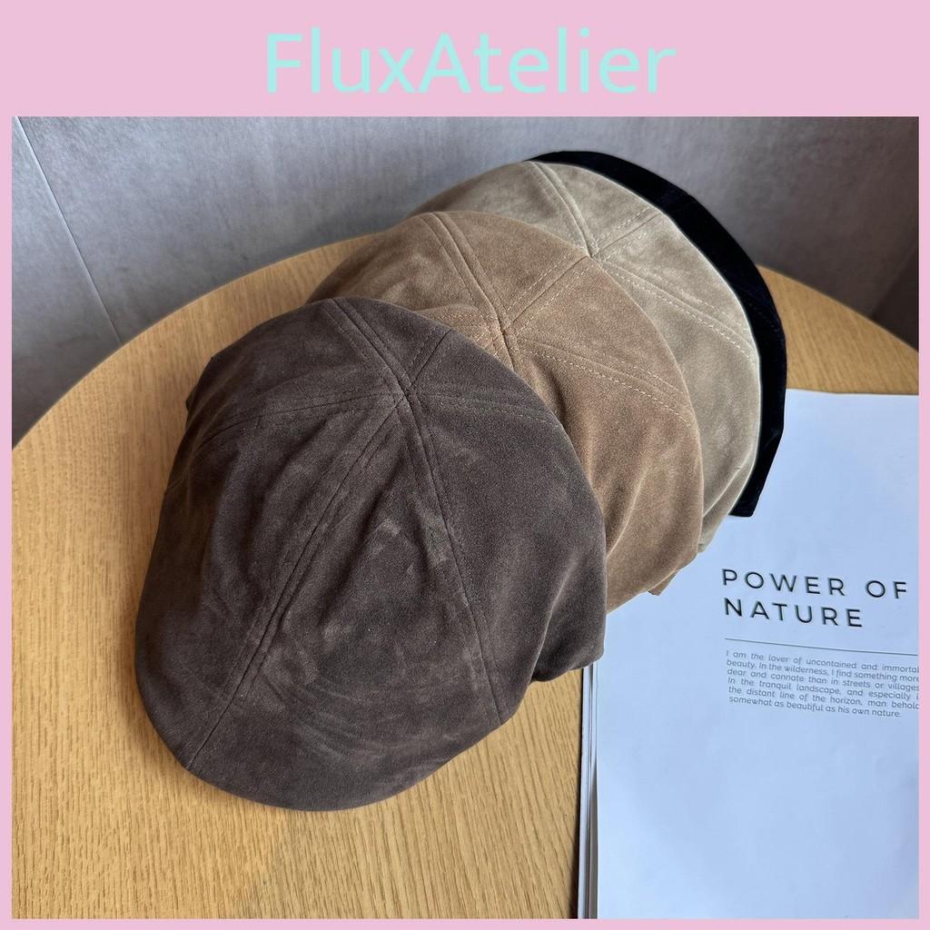 Color Simple Solid Suede Women Casual Beret For Autumn And Winter Use Daily