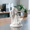 Романтическая фигурка пары 3D-печатная статуэтка влюбленных с костюмом жениха и свадебным платьем невесты Подарок на годовщину, День святого Валентина для мужа, жены