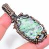 Ruby In Zoisite Handmade Copper Wire Wrap Jewelry Pendant 2.80" I0y02