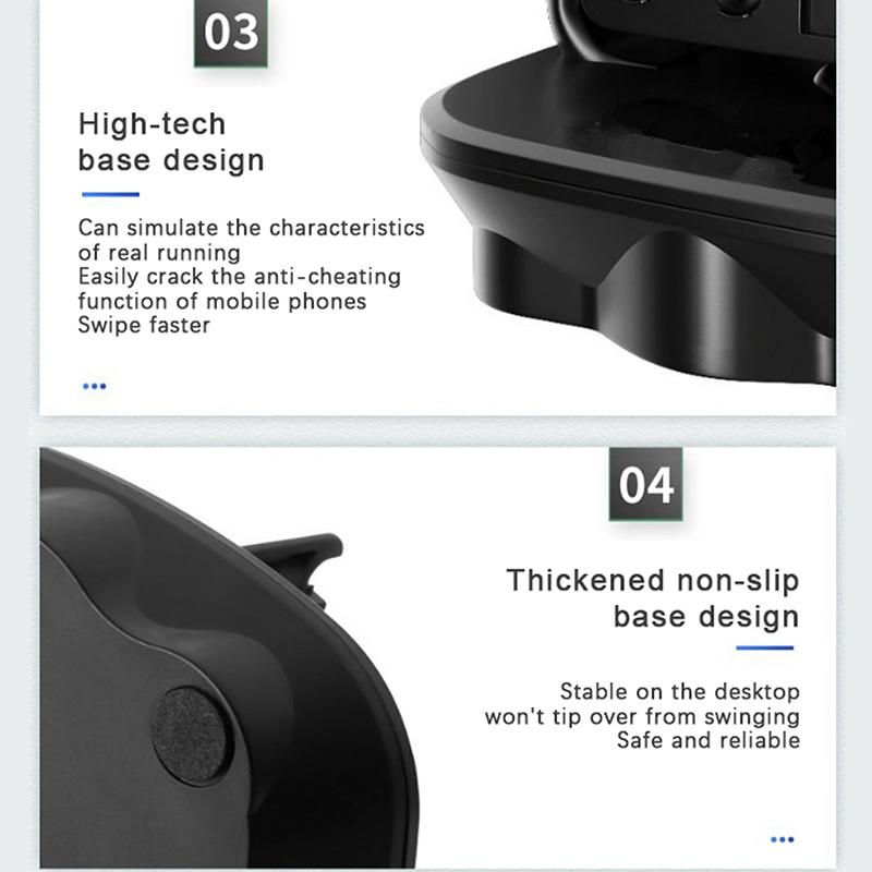 Automatic Swing Shake Phone Wiggler Device Record Step Artifact Motion Brush Step Pedometer Holder Mobile Phone Stand