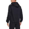 Emporio Armani EA7 Толстовка с капюшоном и принтом в полоску с буквами и цифрами, длинный рукав, мужские худи, черная, 6RPM06-PJ16Z-1200