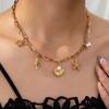 Ocean Series Shell Diverse Pendant Pearl Necklace Amazon Hot Selling Collarbone Chain for Women