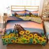Plant Scenery Series Pattern Bedding Set 3d Sunflower Duvet Cover Set with Pillowcases Europe/Australia/USA Twin Queen King Size