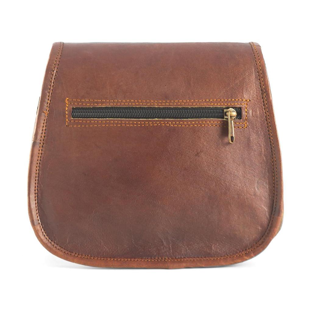 Повседневная сумка-слинг из козьей кожи для девочек и женщин. Стильная коричневая сумка через плечо.