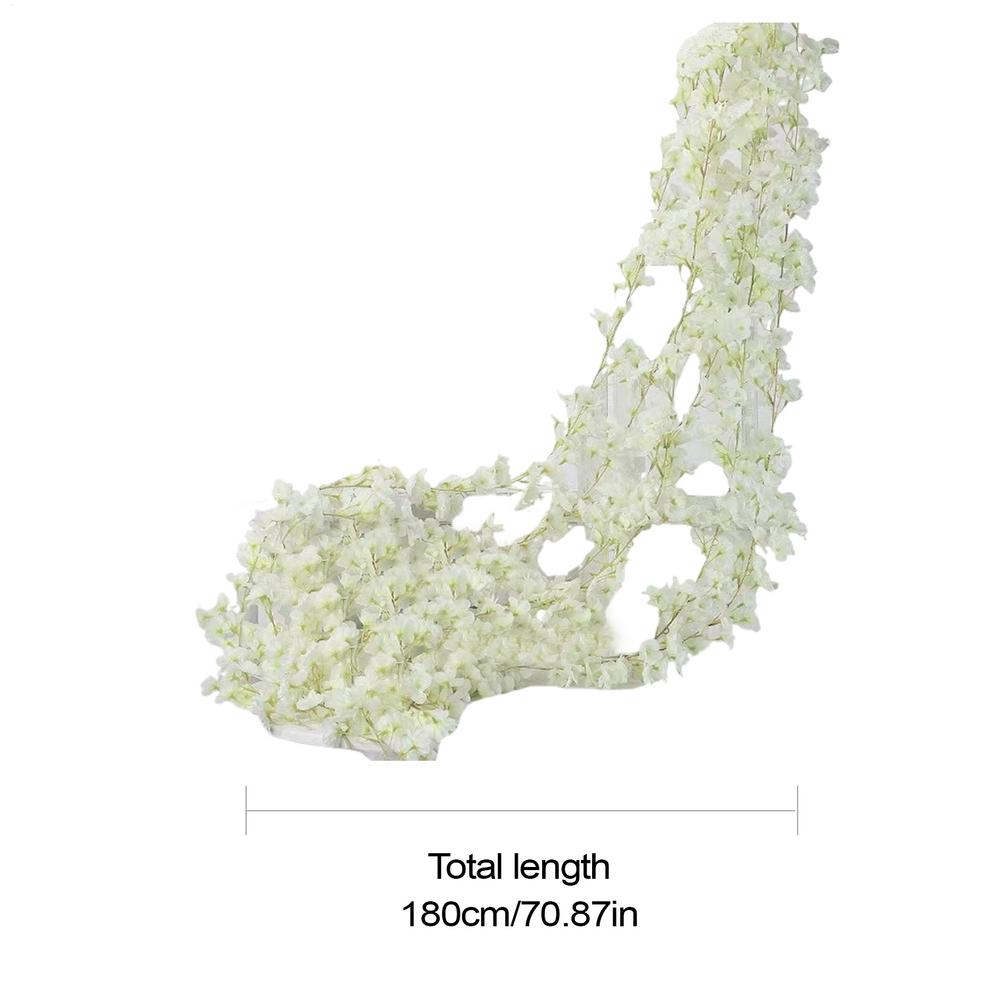 Artificial Cherry Flower Branches Faux Cherry Flower String Faux Plants Garland Decoration For Garden Bedroom Wedding Party Arch