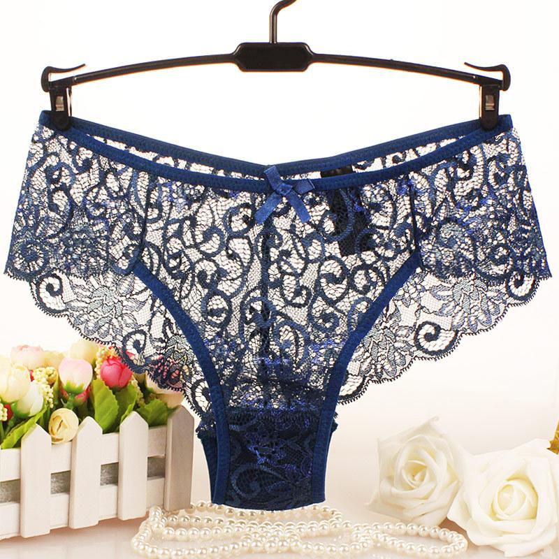 Mid-Waist Panties Women's Briefs Women's Seamless Lace High-End Sexy