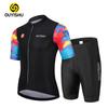 Mens Short Sleeve Cycling Jersey Set Breathable Quick-Dry Road Bike Ride