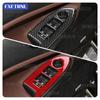 Real Soft Carbon Fiber Car Window Lift Switch Panel Sticker For Alfa Romeo Giulietta 940 2010-2015 2016 2017 2018 2019 2020 2021