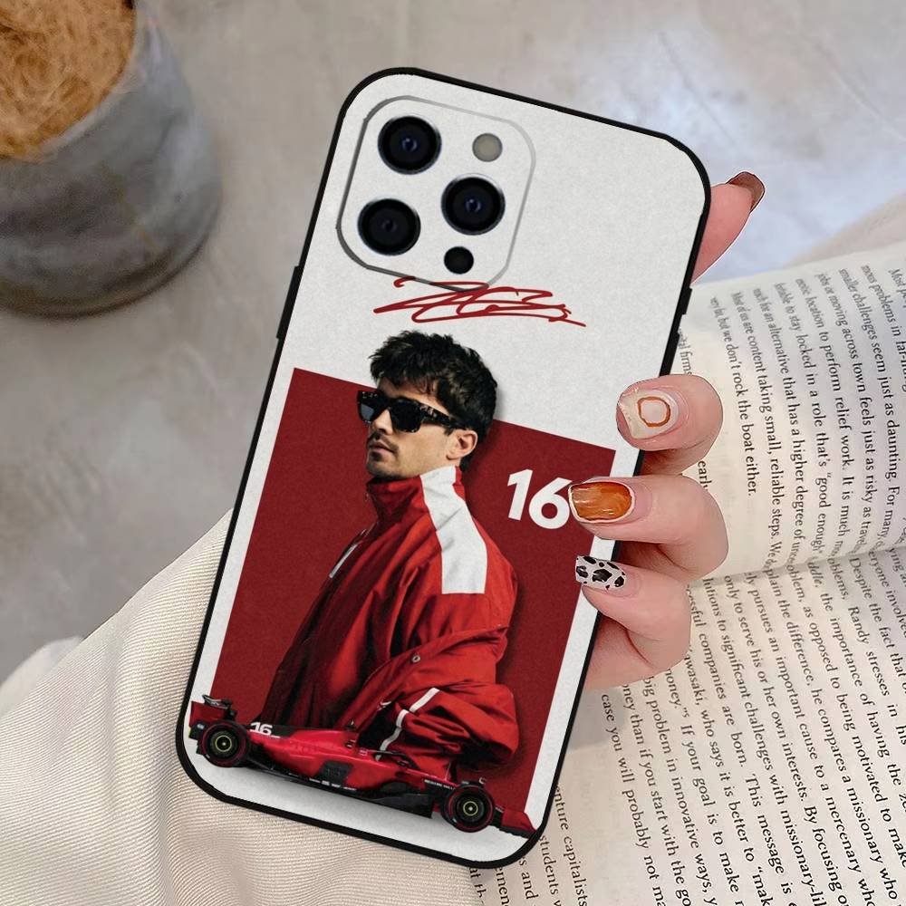 Спортивный чехол Charles Leclerc для iPhone 17, 16, 15, 14, 13, 12, 11 Plus, Pro Max, Другие, Мягкий черный чехол