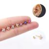 1Pc Opal Coloured Zircon Stainless Steel Cartilage Nail Ear Nail For Women Push Back Ear Bone Nail Helix Earring Fashion Jewelry