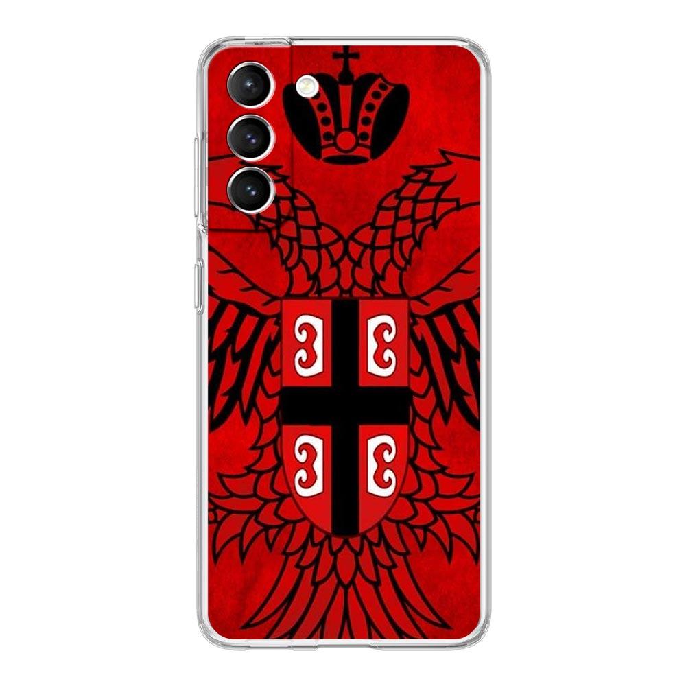 Прозрачный чехол для телефона с флагом Сербии для Samsung Galaxy S23 S22 5G S20 Ultra S21 FE 5G S10E S9 S8 S10 Plus Мягкая противоударная задняя крышка